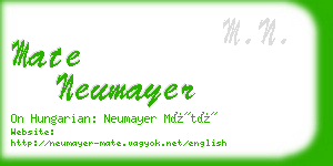 mate neumayer business card